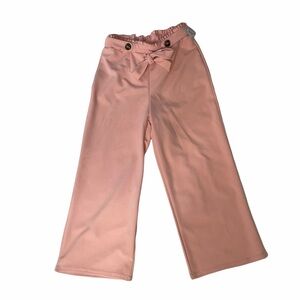 NEW Emma and Elsa Blush pink paper bag tie waist Pants SZ 12 wide leg